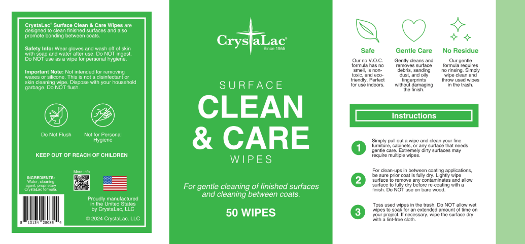 CrystaLac Refinishing Prep Wipes, Clean & Care Wipes, Polish Wipes